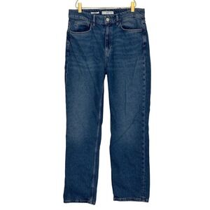 MNG Mango Matilda Straight Leg Jeans Women's 10 Medium Wash Cotton Denim